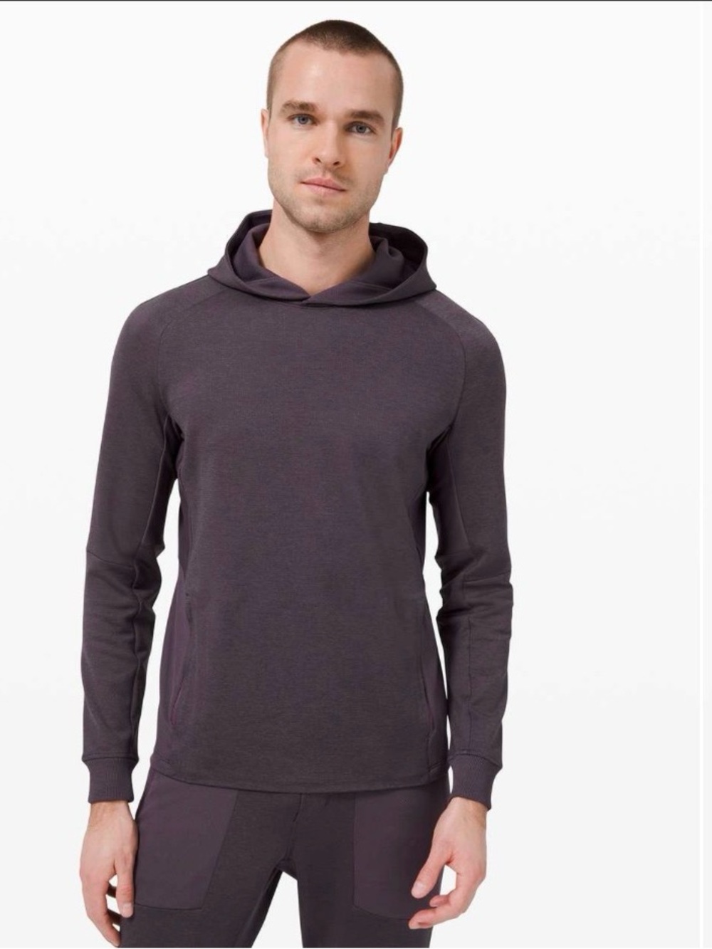 NWT Men's Lululemon Textured Tech Hoodie Heathered  Grape Thistle Color Medium - Picture 10 of 10
